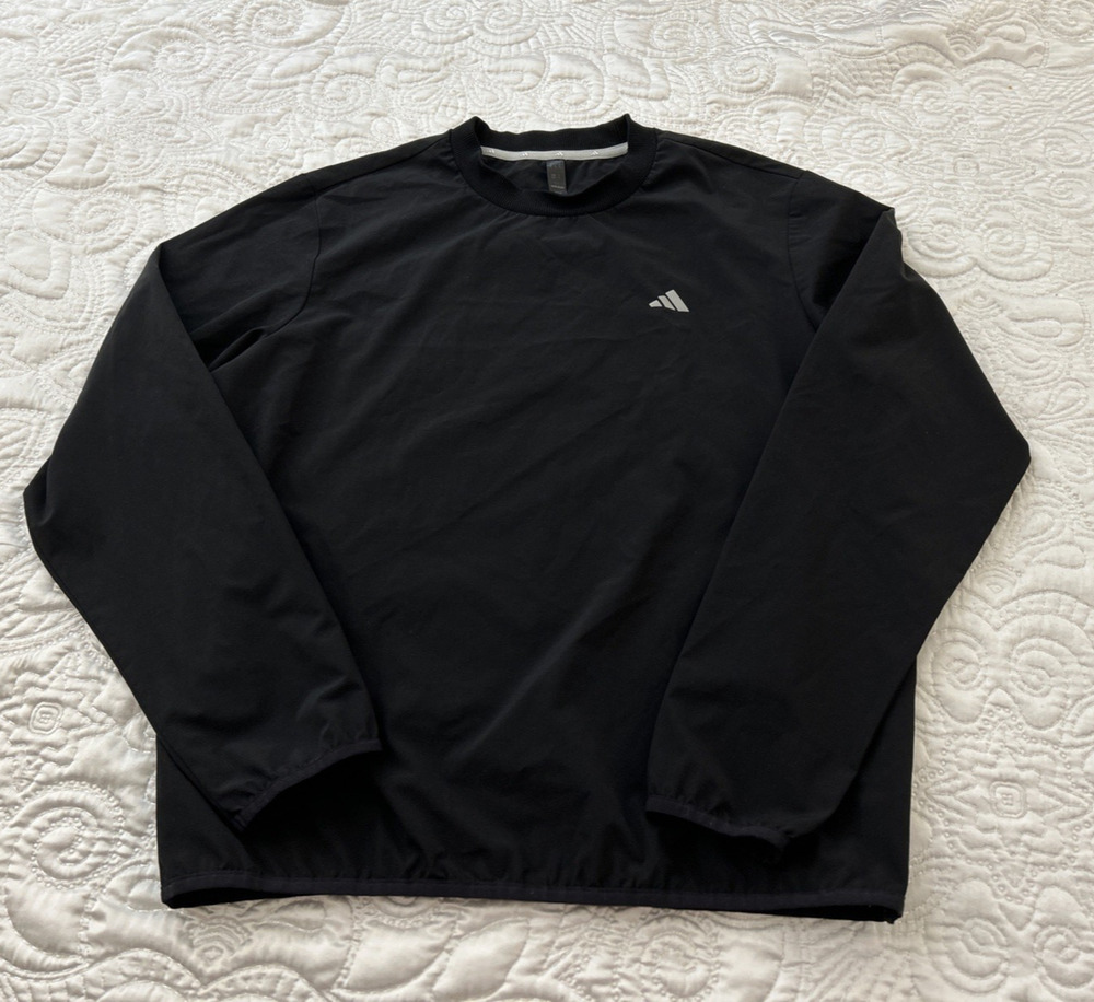 Adidas Shirt Weatherproof GOLF Pullover Mens Medium Black Nylon Style